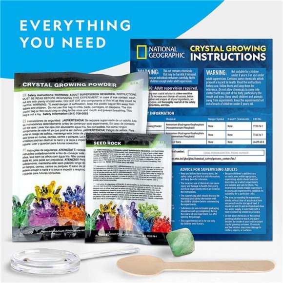 Jumbo Crystal Growing Kit - Grow a Giant Glow in the Dark Crystal in a Few Days - Picture 5 of 6